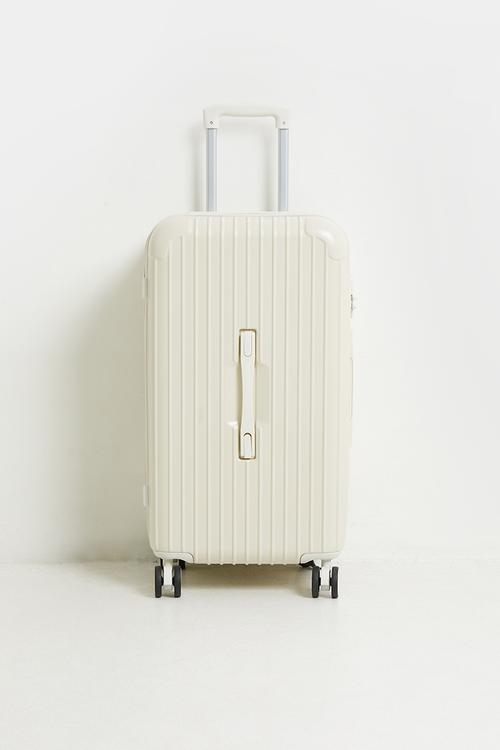 Ribbed trolley bag - valley white