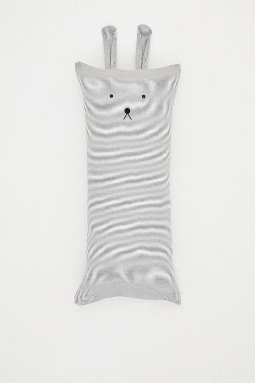 Long cat pillow - grey stripe