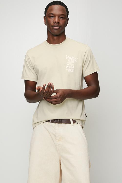 Miami Print T-Shirt - Bone