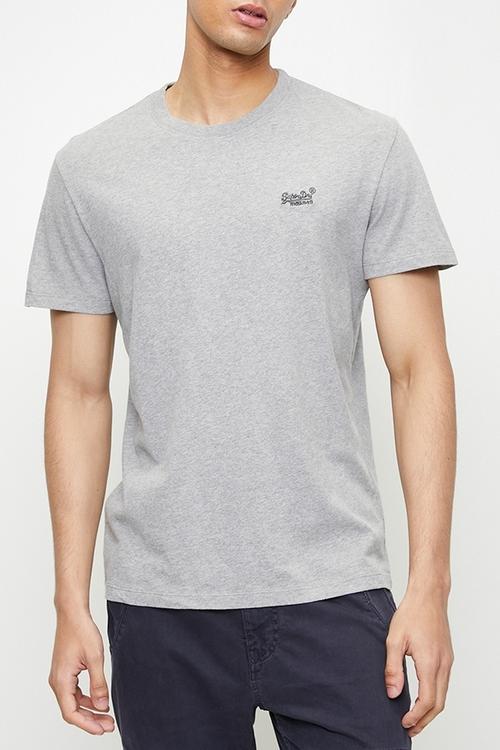 Essential logo emb tee - grey 