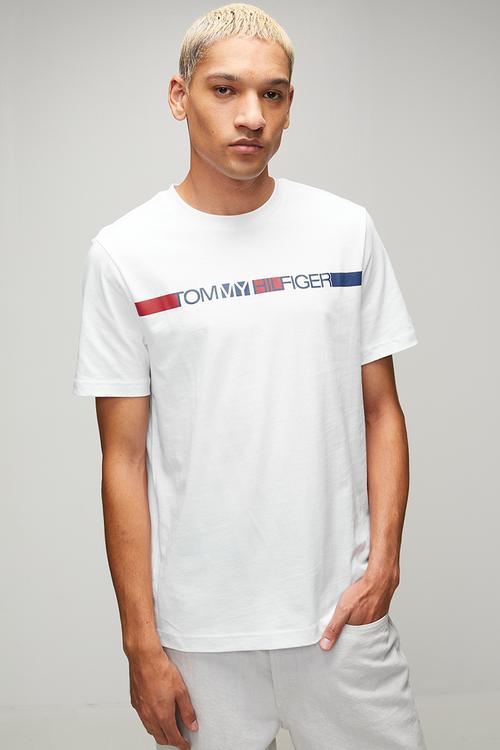 BRAND LOVE  STRIPE TEE - White