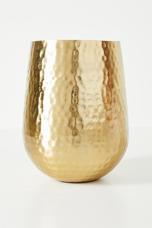 Textured Iron Planter - Gold