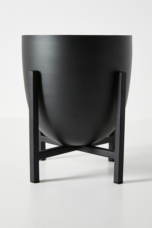 Standing Iron Planter -  Black