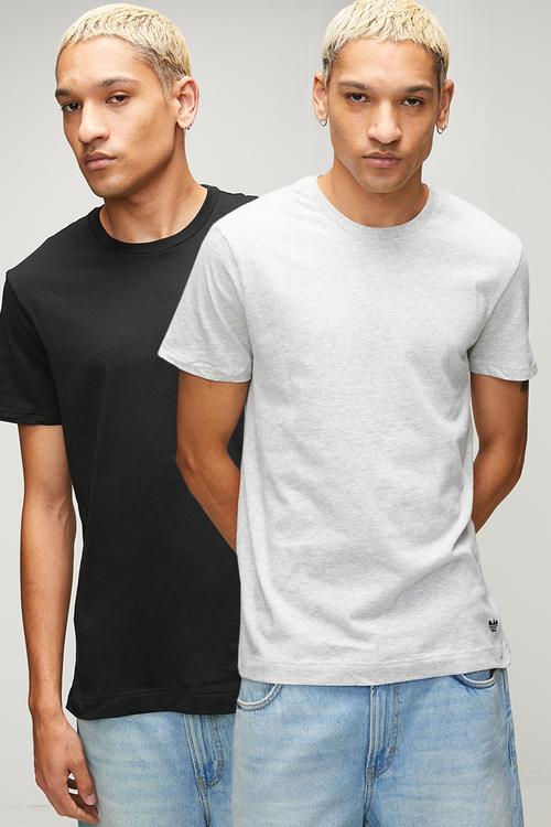 Originals Core Cotton 2PK Loose Fit Tee - black & grey