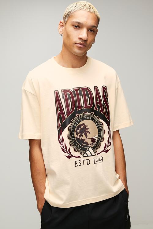 Varsity Crest Tee- Cream Ecru tint