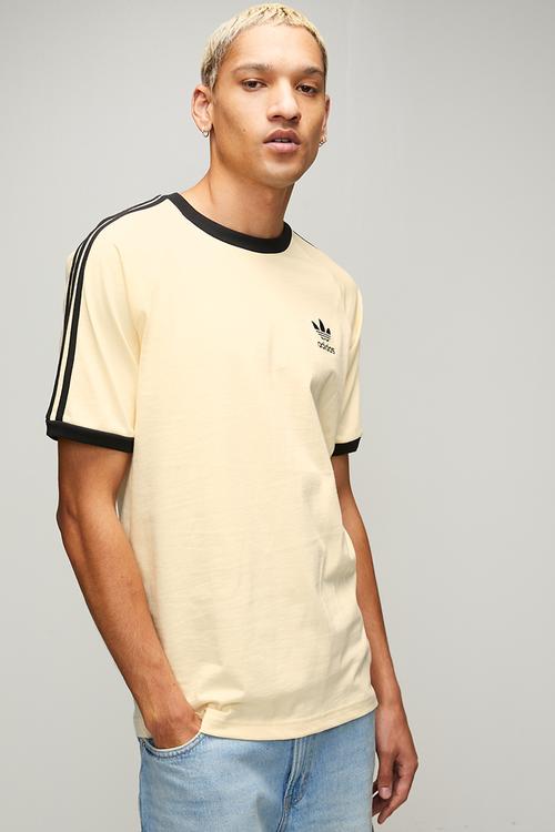 3-Stripe Tee - warm vanilla/black