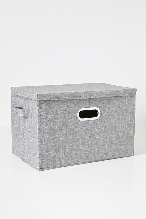 Canvas storage box (S) - grey