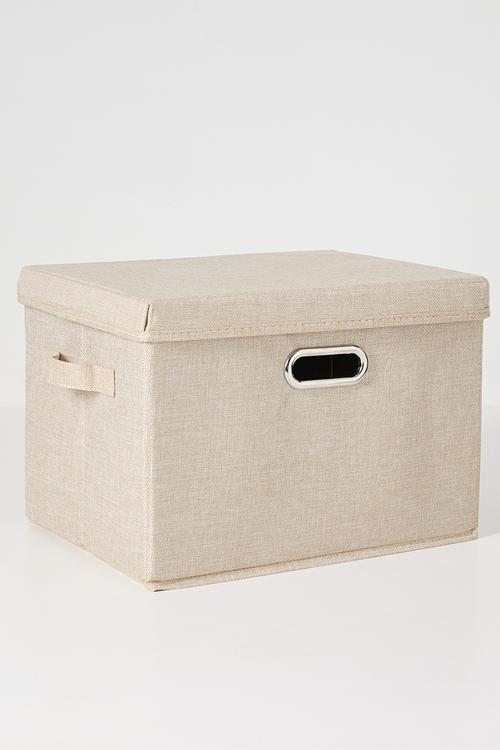 Canvas storage box (S) - oatmeal