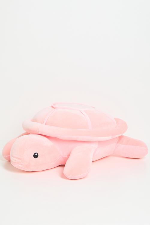 Plush turtle cushion - pink