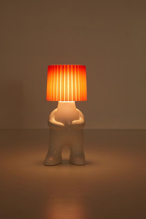 Bottle cap character nigh light - pink/white
