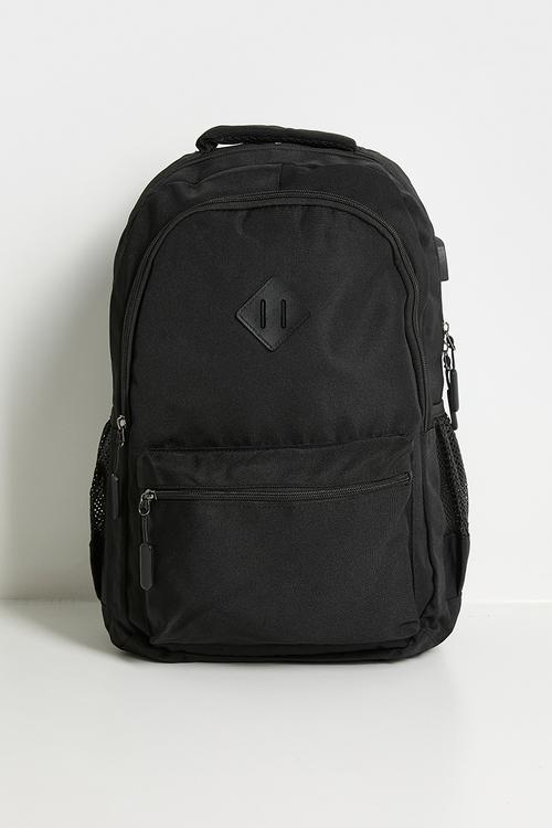 Waterproof canvas backpack - black