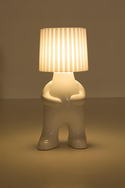 Bottle cap character nigh light - white