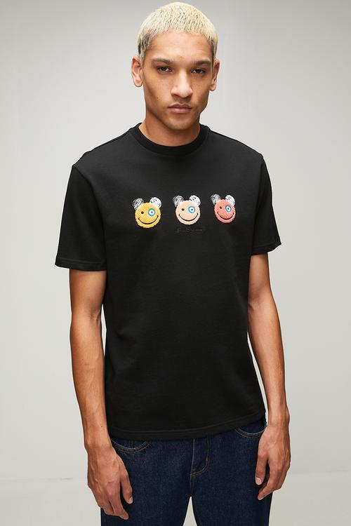 Happy Bears Chenille Applique 260Gsm - Black