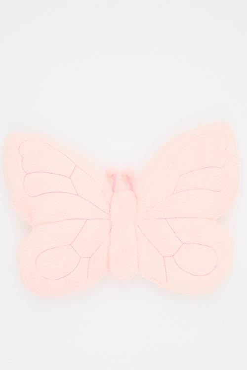 Mochi minky butterfly-shaped cushion - pink