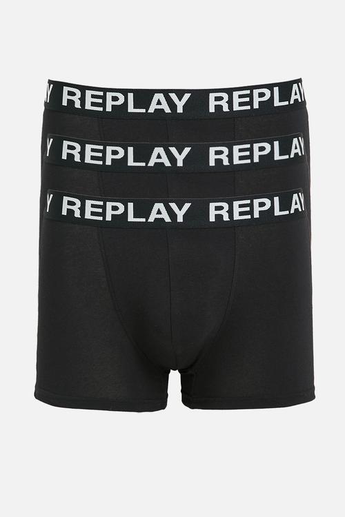 3Pk Cuff Logo Boxer  - Black