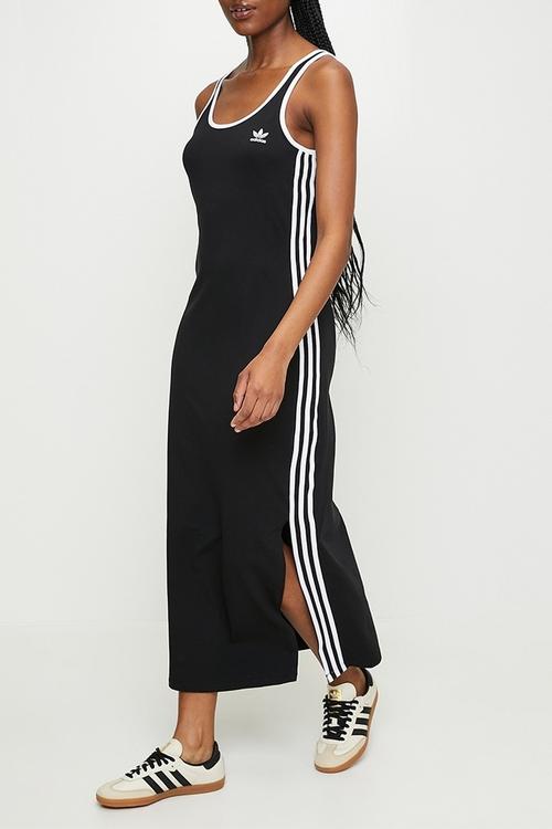 3 Stripe Tank Dress - Black