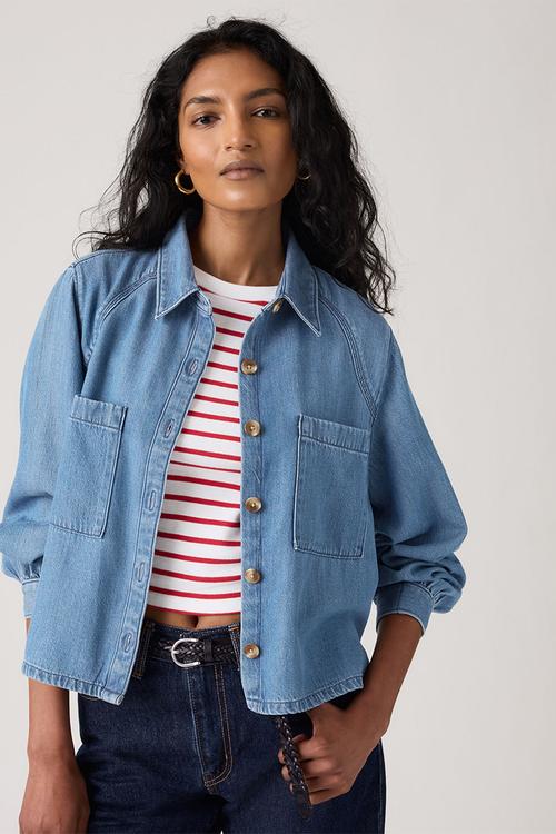 Tini Ls Utility Shirt - Poolside Blue