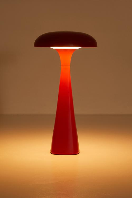 Rechargeable LED trumpet base lamp - red