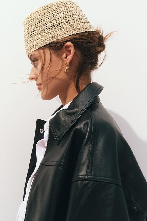Straw hat - light beige