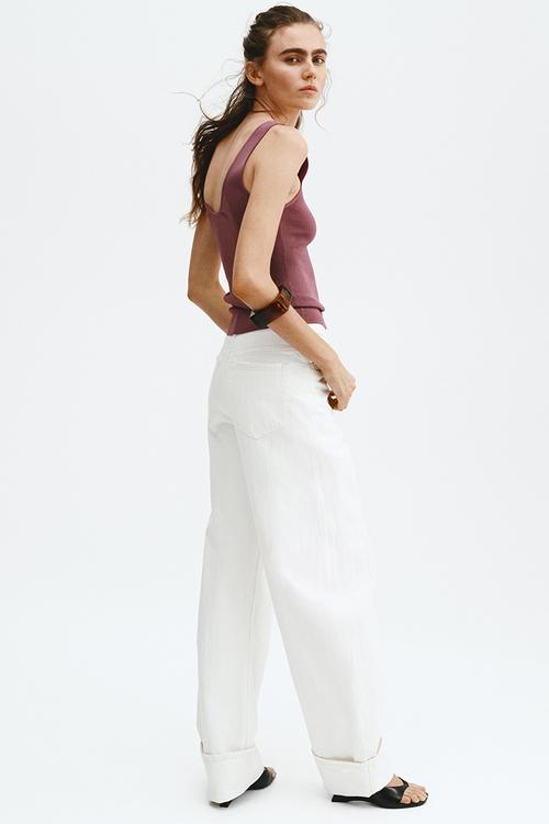 Knitted vest top - dark pink