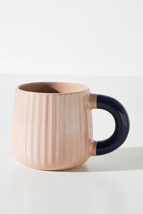 Speckles coloured handle Mug 395ml - Pink 