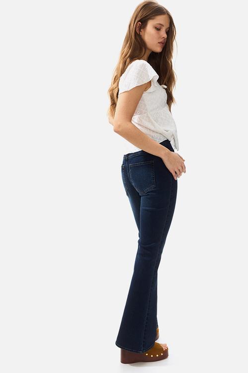 High flared jeggings - dark denim blue