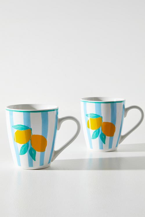 Lemon & Stripe Mug - 380ml