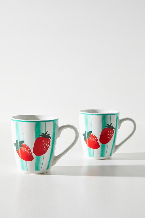 Strawberry & Stripe Mug - 380ml