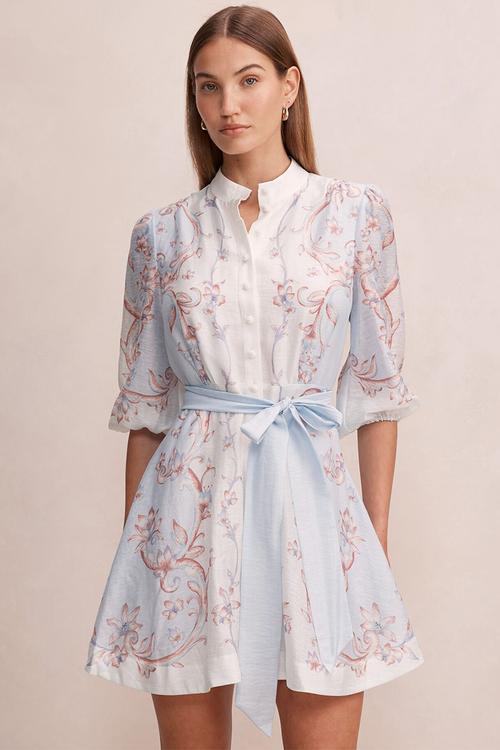 Adi print mini dress - iced scroll floral