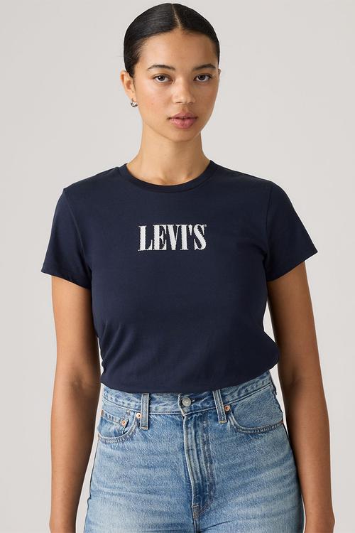 The Perfect Tee - Serif Stud Outline Navy Blazer