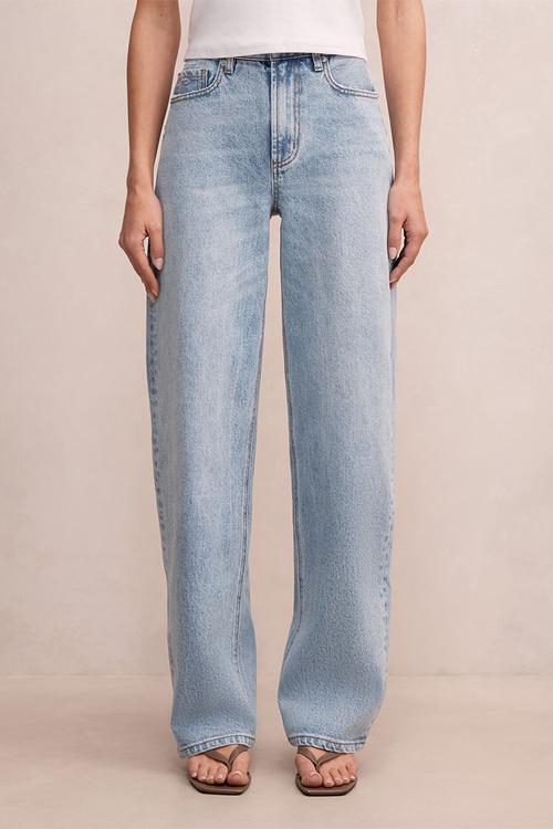 Emma mid-rise barrel jeans - light wash