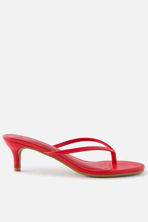 Harlow Flip Flop Kitten Heel - red