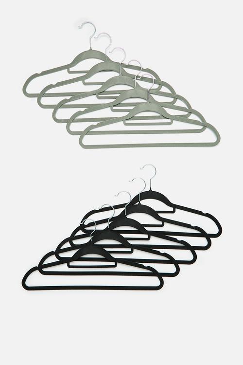 Clothes hanger felt and abs set of 20pcs - multi