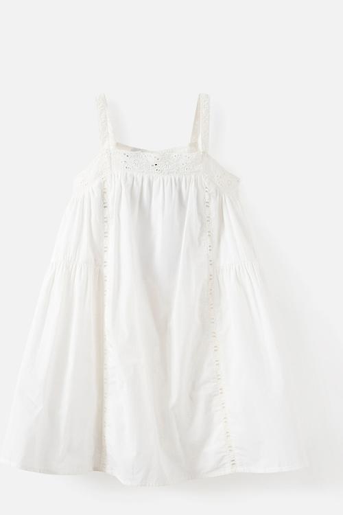 Gigi Baby Doll Sleeveless Dress -  White