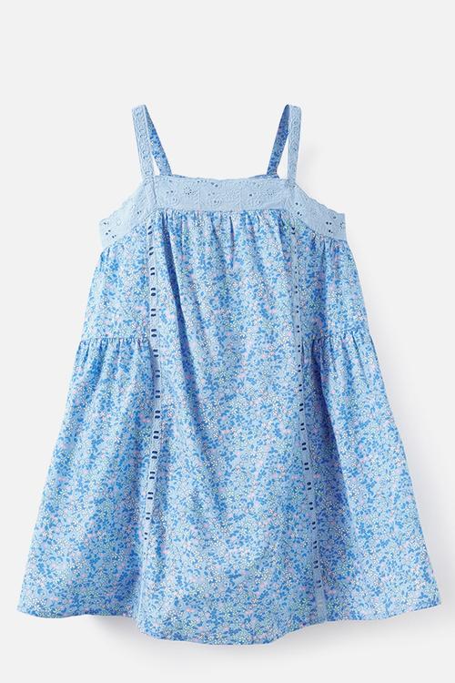 Gigi Baby Doll Sleeveless Dress - Blue Bonnet/Floral Ditsy