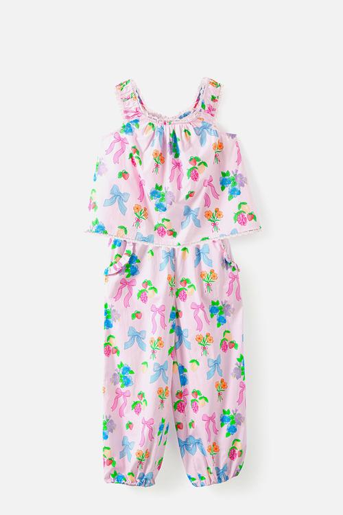 Gigi Babydoll Top & Gigi Bubble Hem Pant Pack - Ballet Pink/Bows
