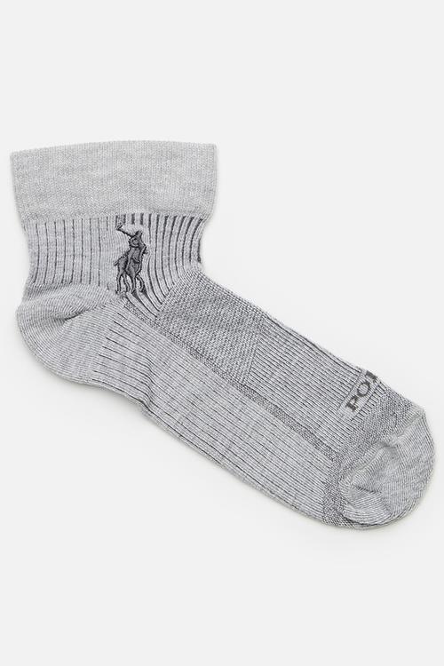 Rib Stripe Sport Sock - Grey