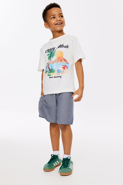 Essentials Graphic Short Sleeve Tee - Vanilla/Vacay Mode
