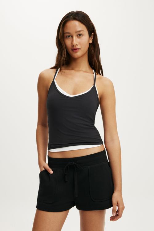 Active Fleece Utility Short - Black