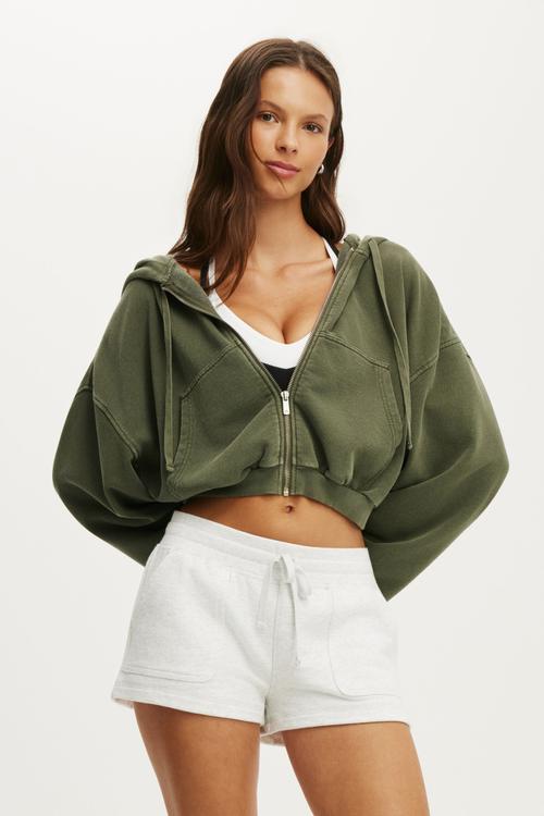 Active Fleece Utility Short - Light Grey Marle
