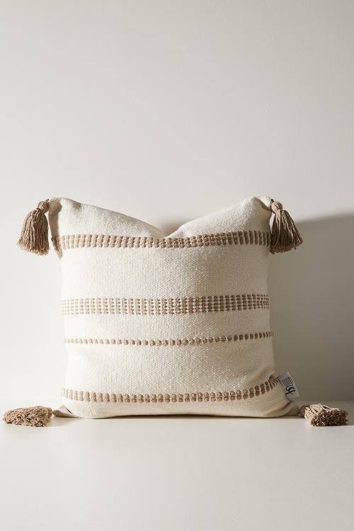Vesper Stripe stitched Cushion Cover - Natural