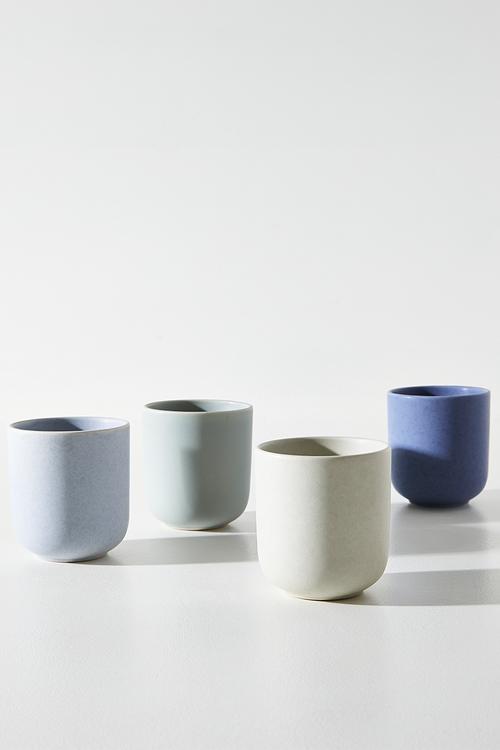Multi Stoneware Cres Mug Set - 250ml 4pcs Set