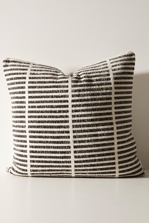 Alis Woven Stripe Scatter - Charcoal