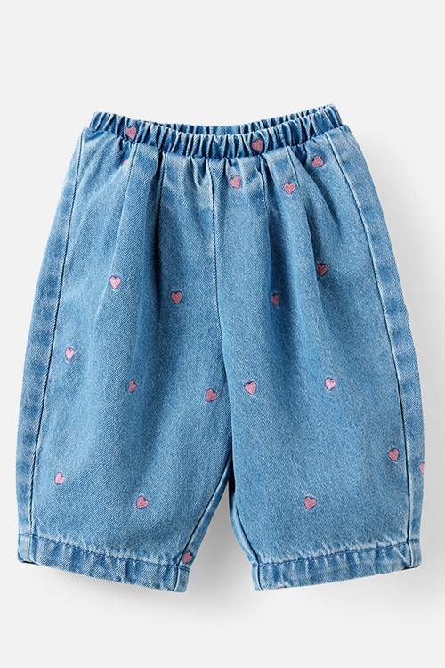 Baby Denim Barrel Jean - Burleigh Blue Wash/Heart