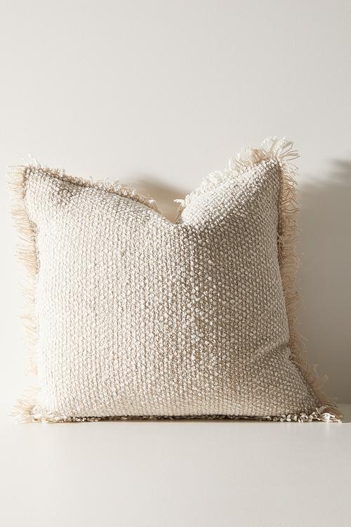 Sable Shaggy Scatter Cushion Cover - Ivory