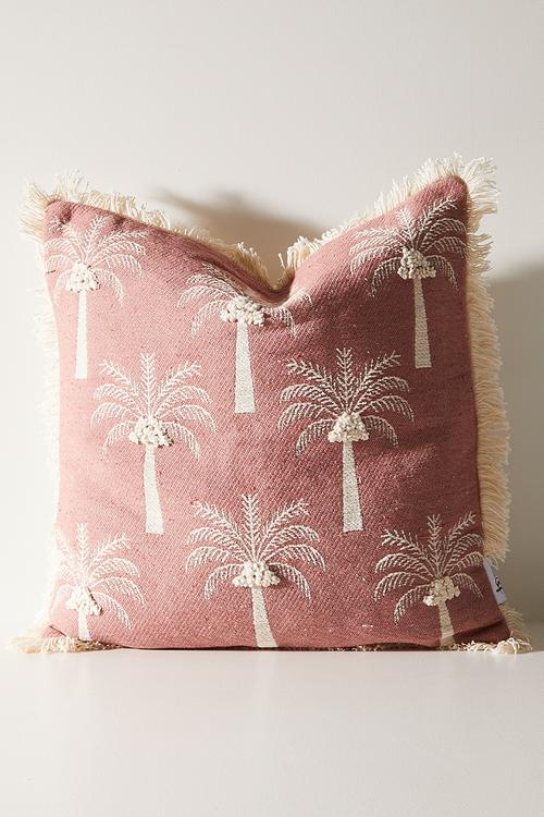 Palm Embroidered Scatter - Cedar