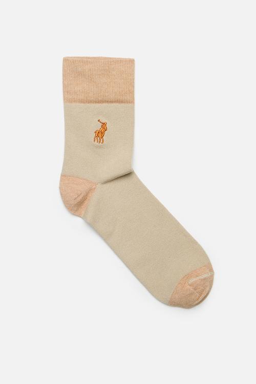Colourblock Sock - Stone