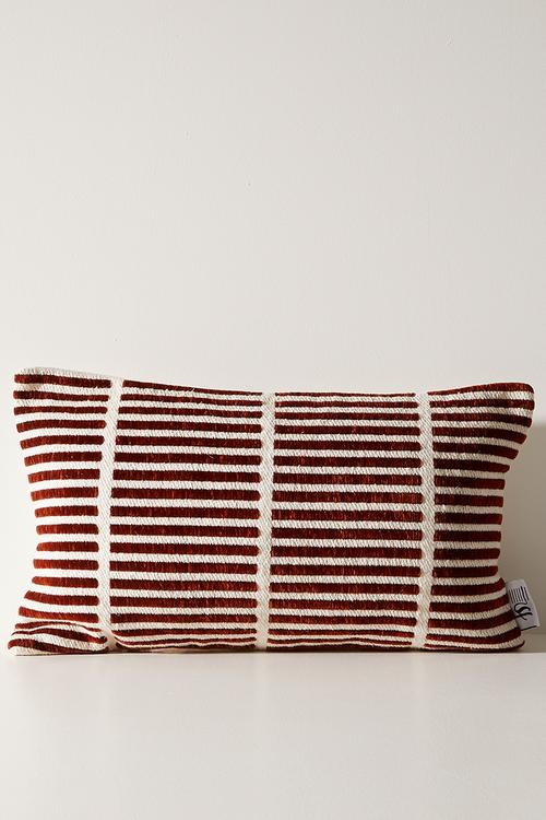 Alis Woven Stripe Scatter - Rust