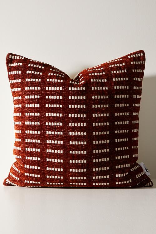 Alis Woven Stripe Scatter - Rust