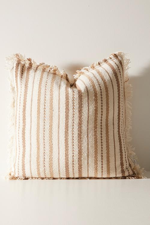 Evern Woven Stripe Cushion Cover - Natural